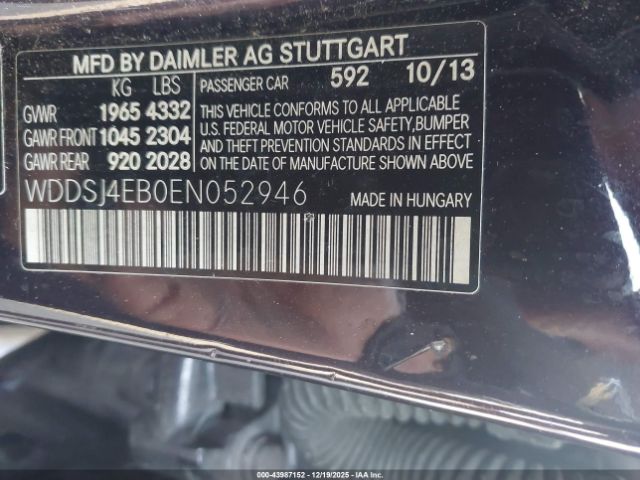 2014 MERCEDES-BENZ CLA 250 WDDSJ4EB0EN052946 Photo 8