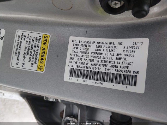 2014 ACURA TL 19UUA8F39EA000452 Photo 8