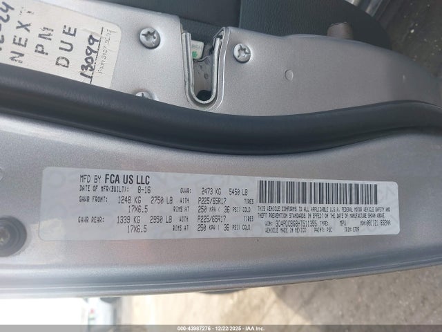 3C4PDCBG8HT511355 Dodge Journey Sxt