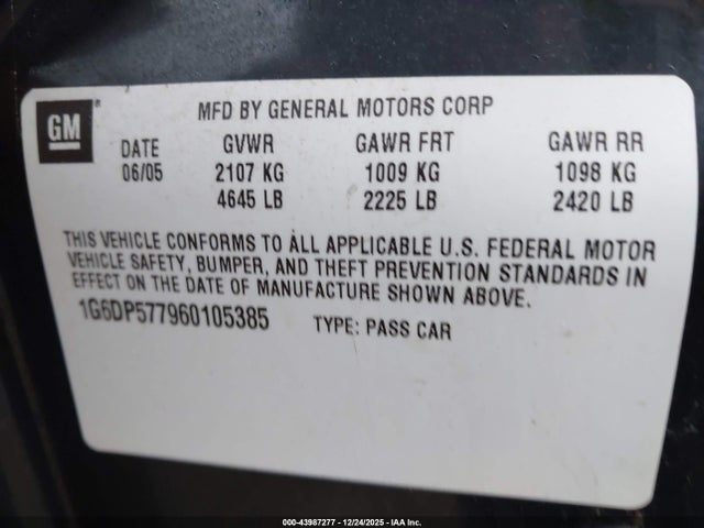 2006 CADILLAC CTS 1G6DP577960105385 Photo 8