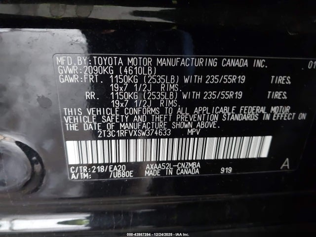 Toyota Rav4 Xle Premium 2025 2T3C1RFVXSW374633 Image 9
