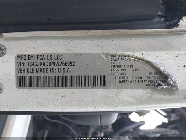1C4GJXAG0MW766992 Jeep Wrangler Freedom 4x4