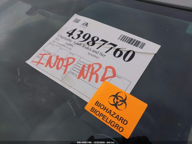 43987760 :رقم المزاد ، JM1BL1V76C1535280 vin ، 2012 Mazda Mazda3 I Touring مزاد بيع