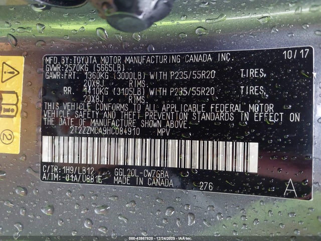 2017 LEXUS RX 350 2T2ZZMCA9HC084910 Photo 8