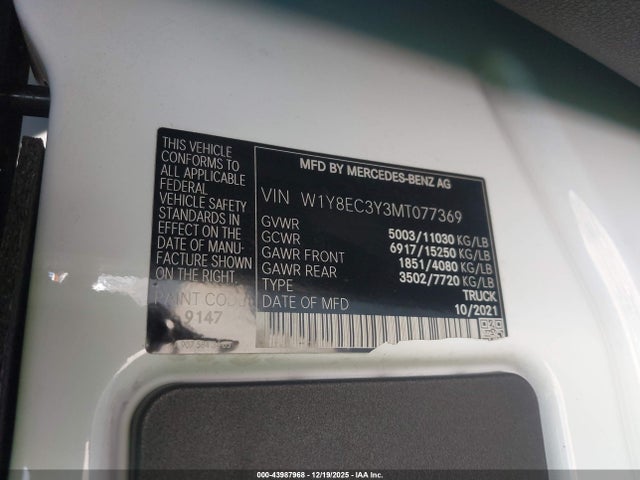W1Y8EC3Y3MT077369 Mercedes-Benz Sprinter 3500xd High Roof V6