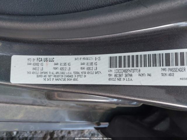 2015 CHRYSLER 200 1C3CCCAB2FN737710 Photo 8