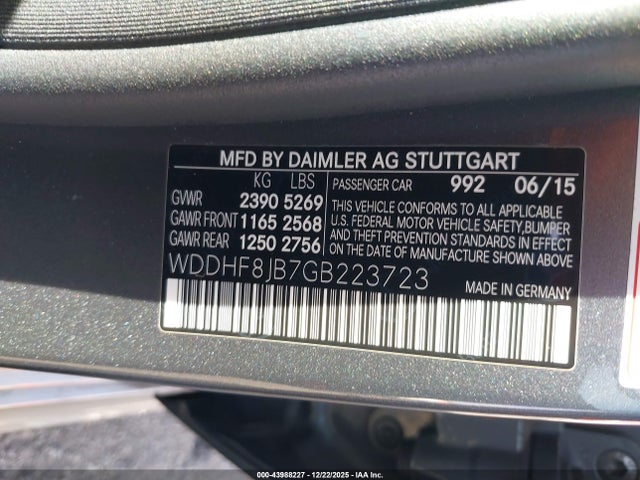 WDDHF8JB7GB223723 Mercedes-Benz E 350 4matic