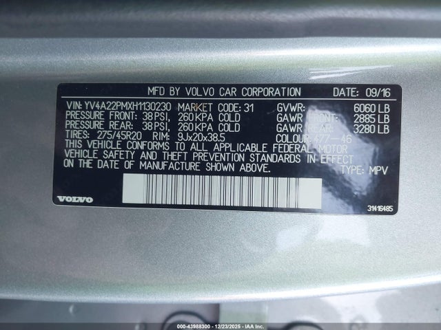 2017 VOLVO XC90 YV4A22PMXH1130230 Photo 8