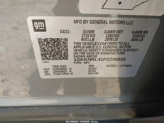 Продажа на аукционе авто 2023 Gmc Acadia Awd Sle, vin: 1GKKNRL41PZ206855, номер лота: 43988326