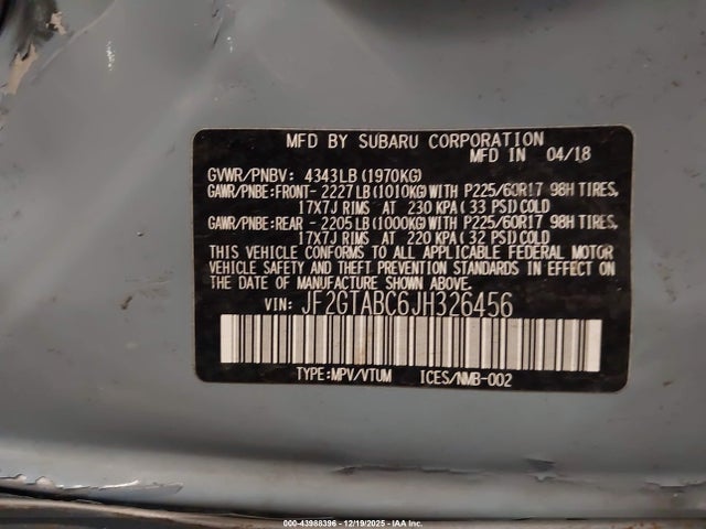 2018 SUBARU CROSSTREK JF2GTABC6JH326456 Photo 8