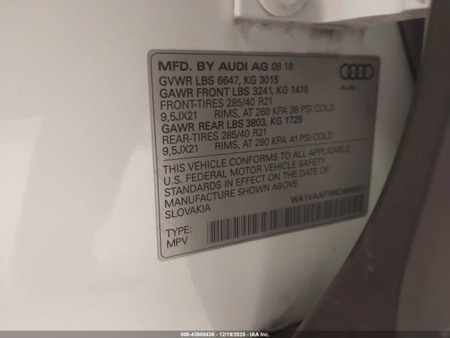 2019 AUDI Q7 WA1VAAF76KD003827 Photo 8