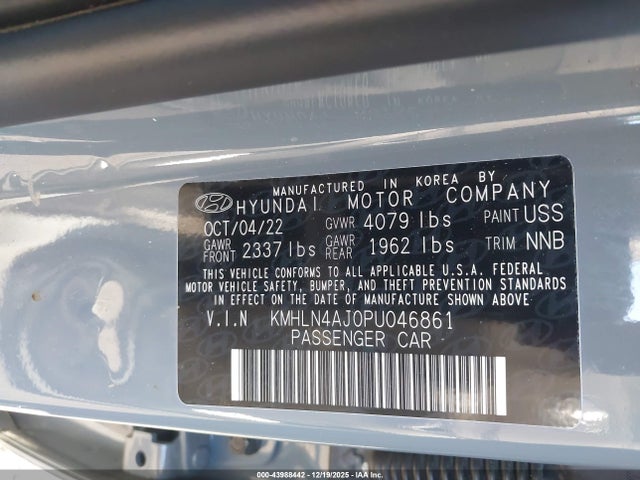 KMHLN4AJ0PU046861 Hyundai Elantra Hybrid Limited