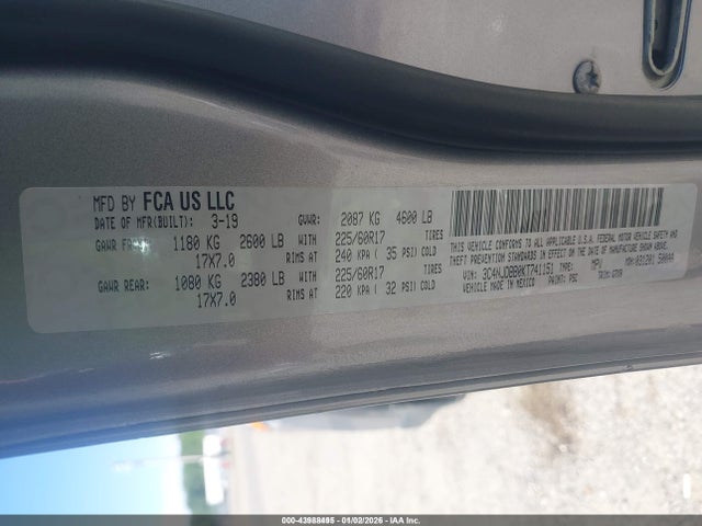 3C4NJDBB0KT741151 Jeep Compass Latitude 4x4