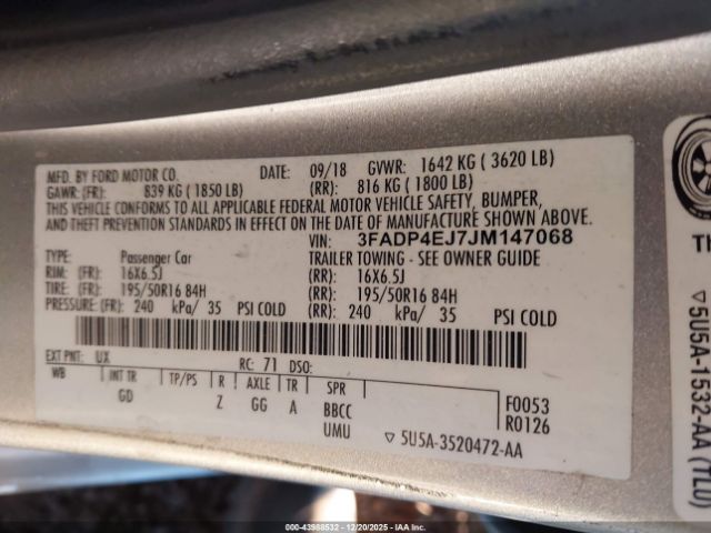 2018 FORD FIESTA 3FADP4EJ7JM147068 Photo 8