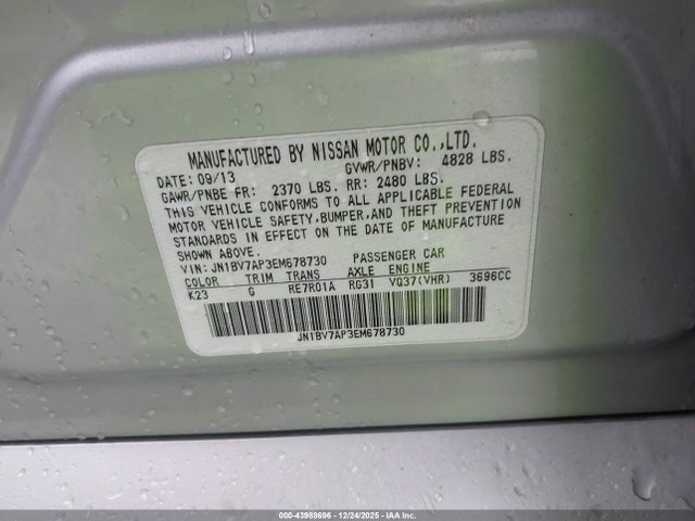Infiniti Q50 Premium 2014 JN1BV7AP3EM678730 Image 9