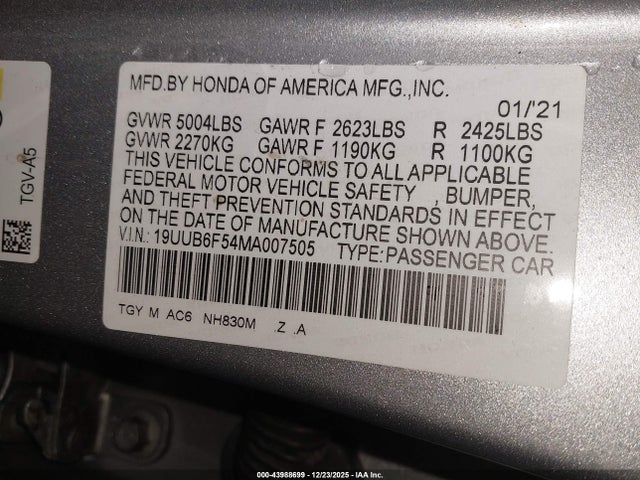 2021 ACURA TLX 19UUB6F54MA007505 Photo 8