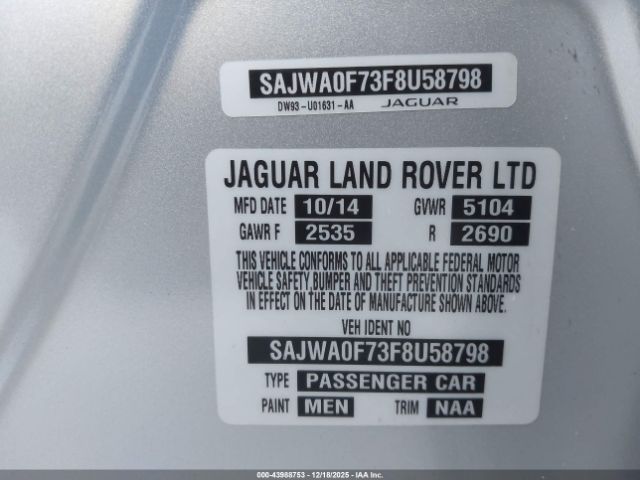 2015 JAGUAR XF SAJWA0F73F8U58798 Photo 8