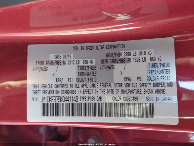 2019 MAZDA CX-3 JM1DKFB75K0441148 Photo 8