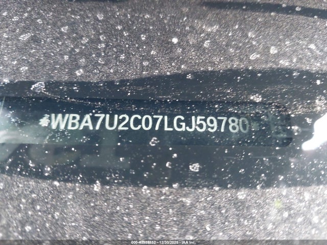 43988852 :رقم المزاد ، WBA7U2C07LGJ59780 vin ، 2020 Bmw 750i Xdrive مزاد بيع
