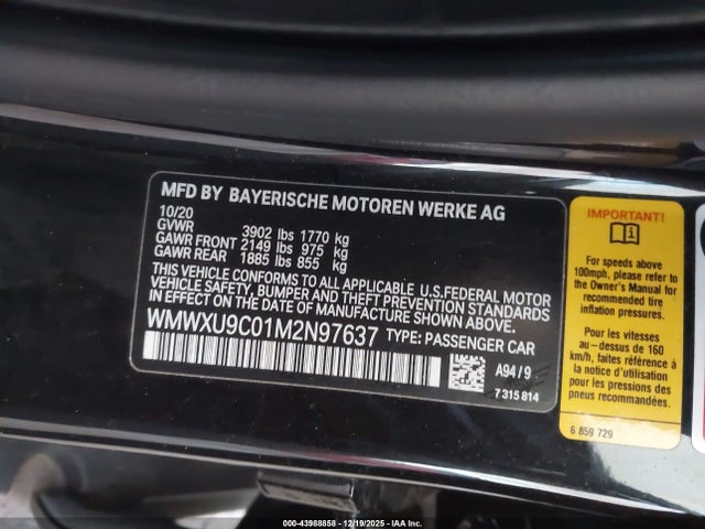 2021 MINI HARDTOP WMWXU9C01M2N97637 Photo 8