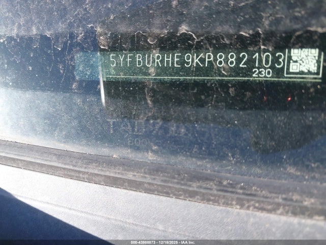 5YFBURHE9KP882103 Toyota 2zr-fe