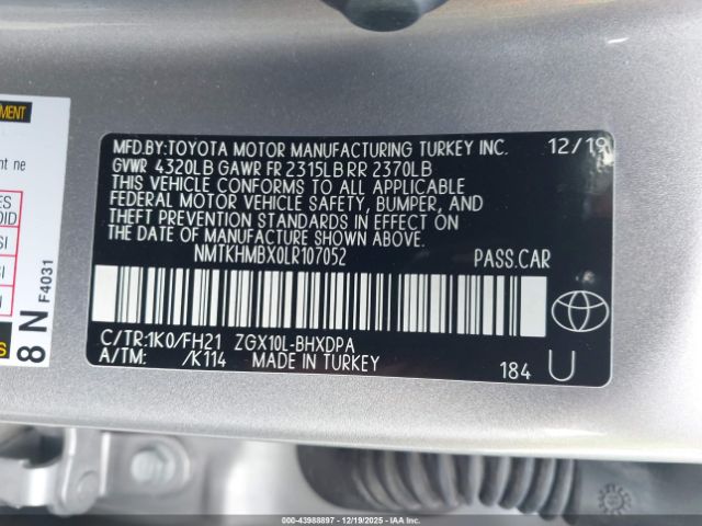2020 TOYOTA C-HR NMTKHMBX0LR107052 Photo 8