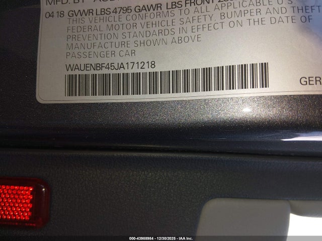 2018 AUDI A4 WAUENBF45JA171218 Photo 8