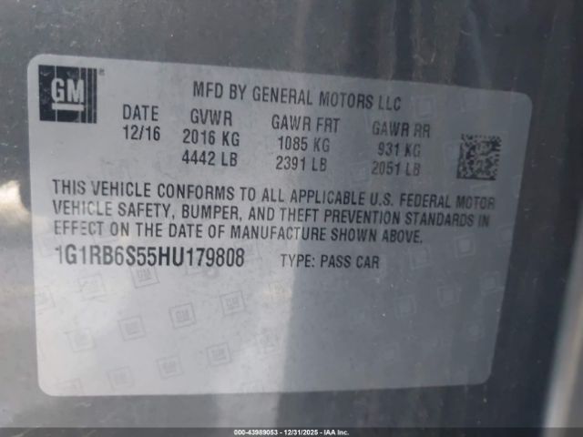 2017 CHEVROLET VOLT 1G1RB6S55HU179808 Photo 8