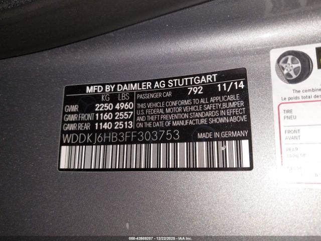 2015 MERCEDES-BENZ E 400 WDDKJ6HB3FF303753 Photo 8