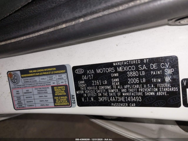 KIA FORTE LX 2017 3KPFL4A73HE149493 Image 9