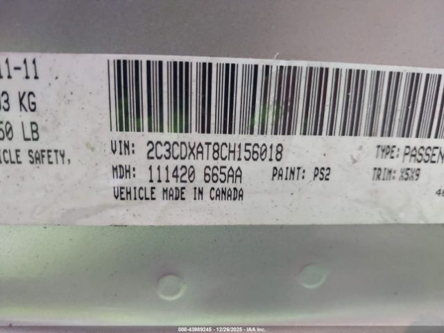 2012 DODGE CHARGER 2C3CDXAT8CH156018 Photo 8