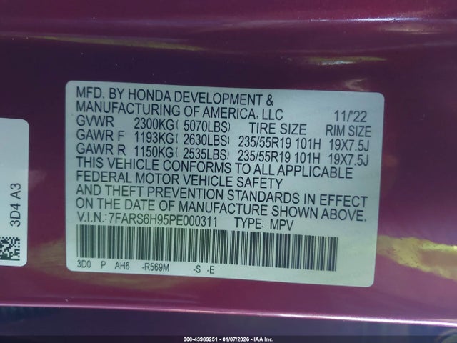 2023 HONDA CR-V HYBRID 7FARS6H95PE000311 Photo 8