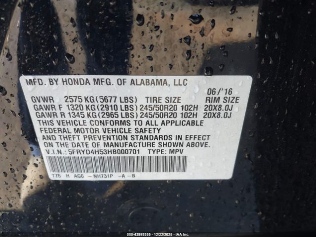 2017 ACURA MDX 5FRYD4H53HB000701 Photo 8