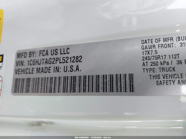 Jeep Gladiator Sport S 4x4 2023 1C6HJTAG2PL521282 Image 9