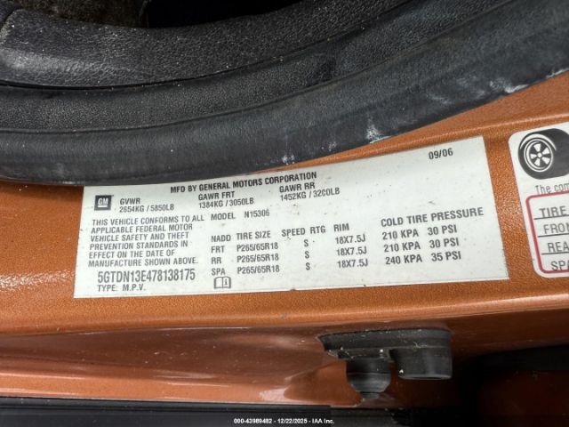 2007 HUMMER H3 SUV 5GTDN13E478138175 Photo 8