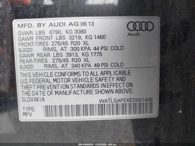 2014 AUDI Q7 WA1LGAFEXED001409 Photo 8