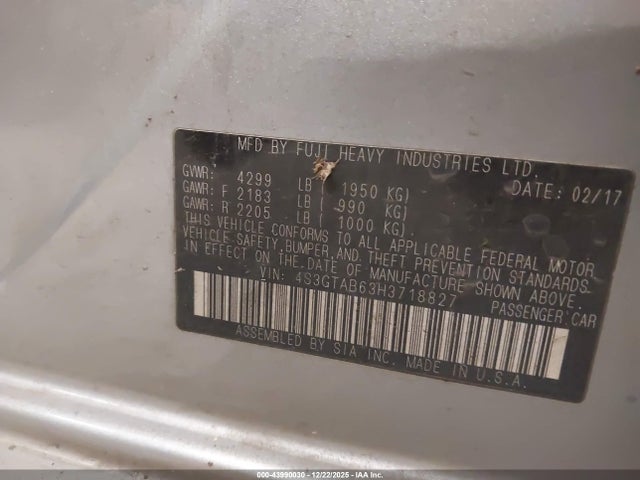 Subaru Impreza 2.0i Premium 2017 4S3GTAB63H3718827 Image 9