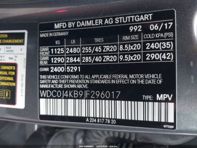 2018 MERCEDES-BENZ GLC 300 COUPE WDC0J4KB9JF296017 Photo 8