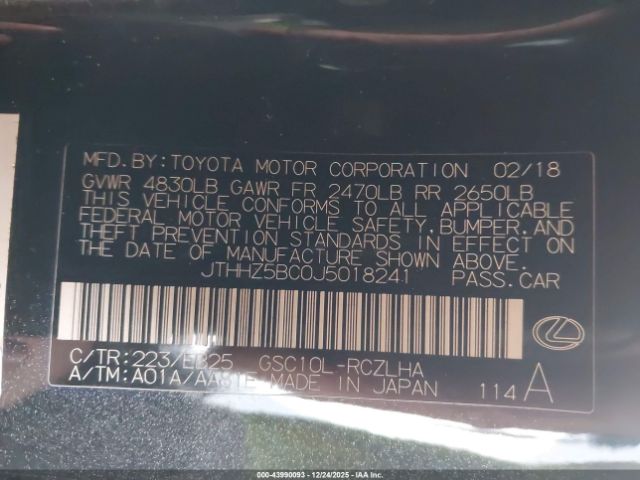 2018 LEXUS RC 350 JTHHZ5BC0J5018241 Photo 8