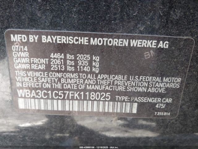 2015 BMW 328I WBA3C1C57FK118025 Photo 8