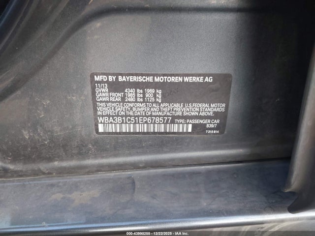 WBA3B1C51EP678577 BMW 320i