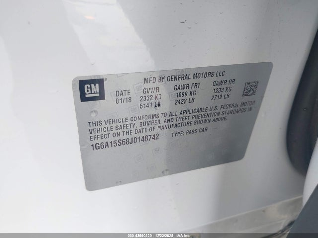 2018 CADILLAC CTS-V 1G6A15S68J0148742 Photo 8