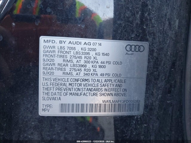 2015 AUDI Q7 WA1LMAFE3FD005263 Photo 8