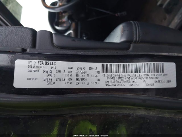 Jeep Grand Cherokee Altitude 2015 1C4RJFAG4FC909708 Image 9