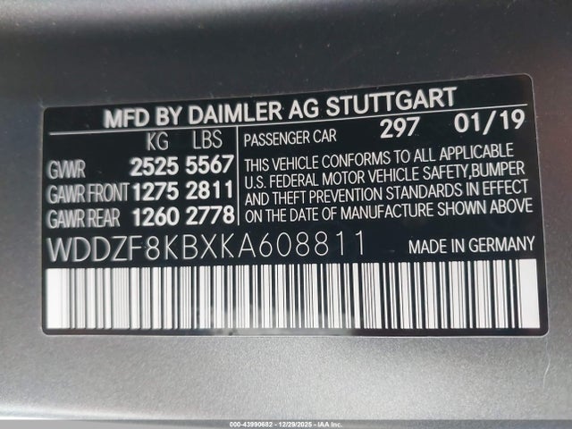 WDDZF8KBXKA608811 Mercedes-Benz Amg E 63 S 4matic