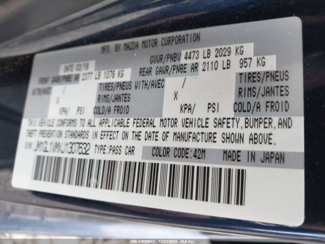 2018 MAZDA MAZDA6 JM1GL1VMXJ1307632 Photo 8