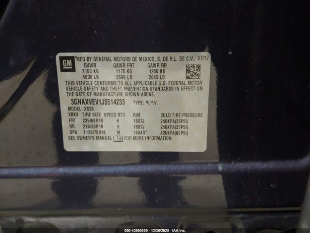 2018 CHEVROLET EQUINOX 3GNAXVEV1JS514233 Photo 8