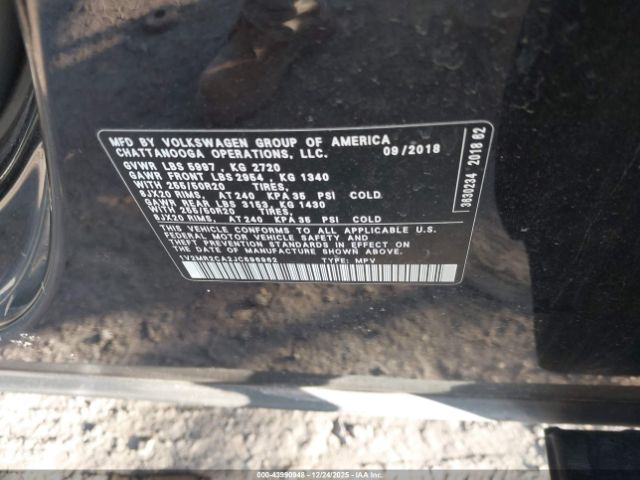 2018 VOLKSWAGEN ATLAS 1V2MR2CA2JC596962 Photo 8