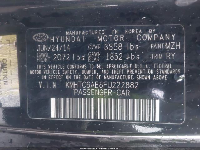 2015 HYUNDAI VELOSTER KMHTC6AE8FU222882 Photo 8