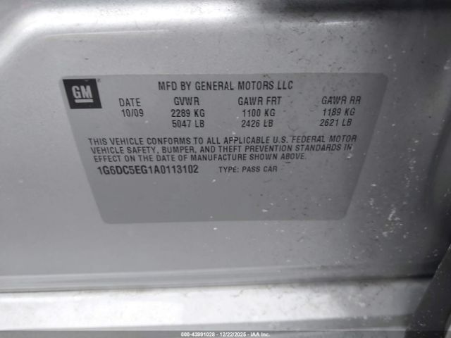 2010 CADILLAC CTS 1G6DC5EG1A0113102 Photo 8